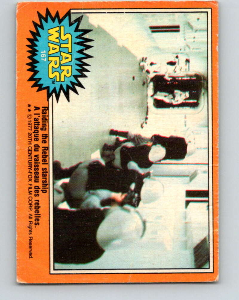 1977 OPC Star Wars #167 Raiding the Rebel starship   V34487