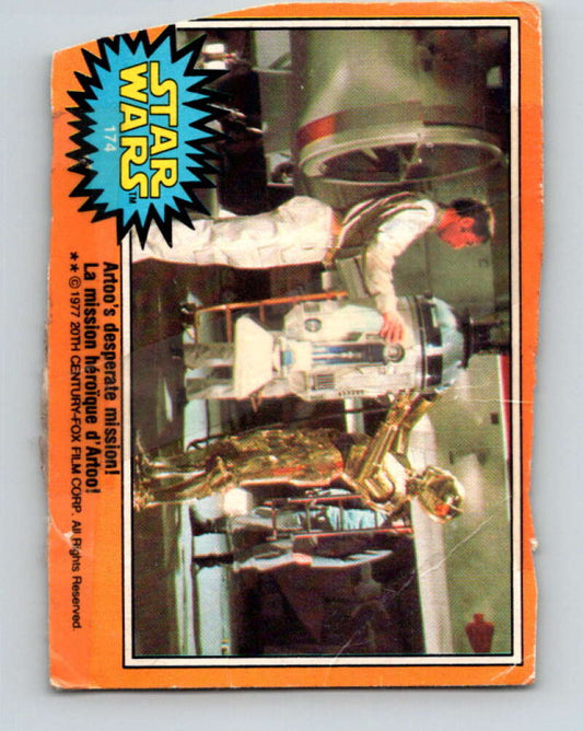 1977 OPC Star Wars #174 Artoo's desperate mission!   V34496