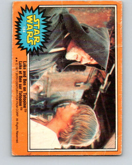 1977 OPC Star Wars #184 Luke and Ben on Tatooine   V34505