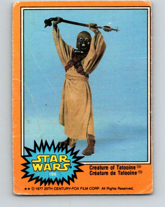 1977 OPC Star Wars #196 Creature of Tatooine   V34519