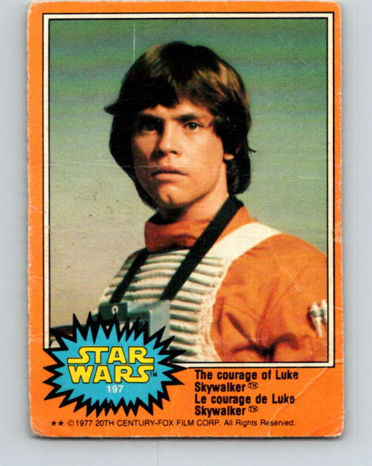 1977 OPC Star Wars #197 The courage of Luke Skywalker   V34521