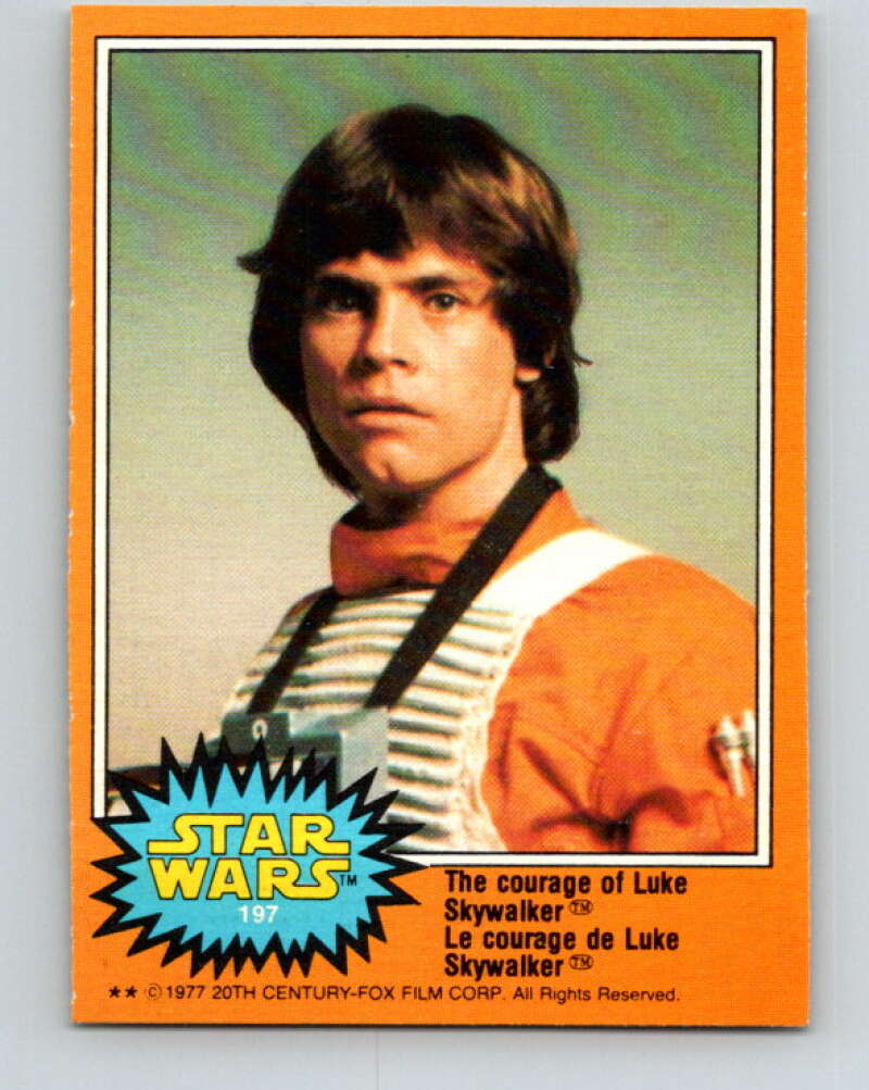 1977 OPC Star Wars #197 The courage of Luke Skywalker   V34522