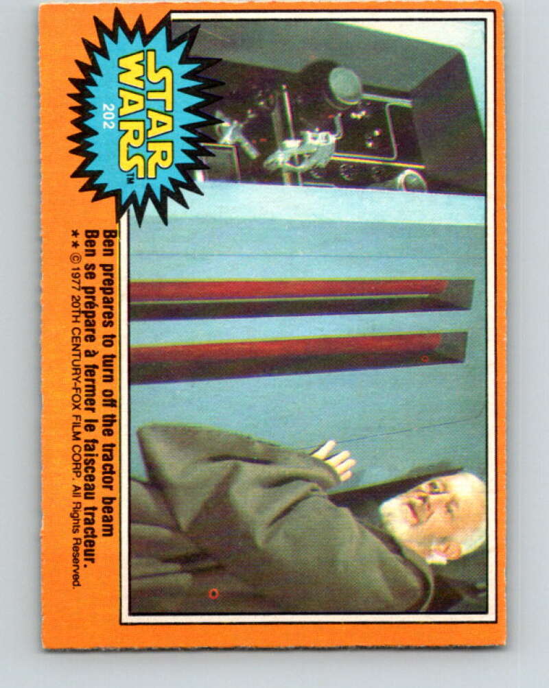 1978 OPC Star Wars #202 Ben prepares turn off tractor beam   V34527