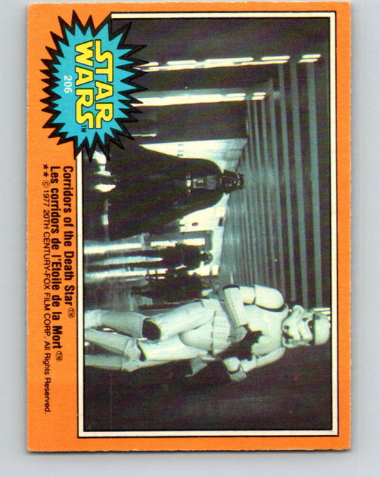 1977 OPC Star Wars #206 Corridors of the Death Star   V34528