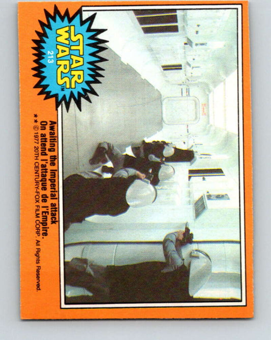 1977 OPC Star Wars #213 Awaiting the Imperial attack   V34536