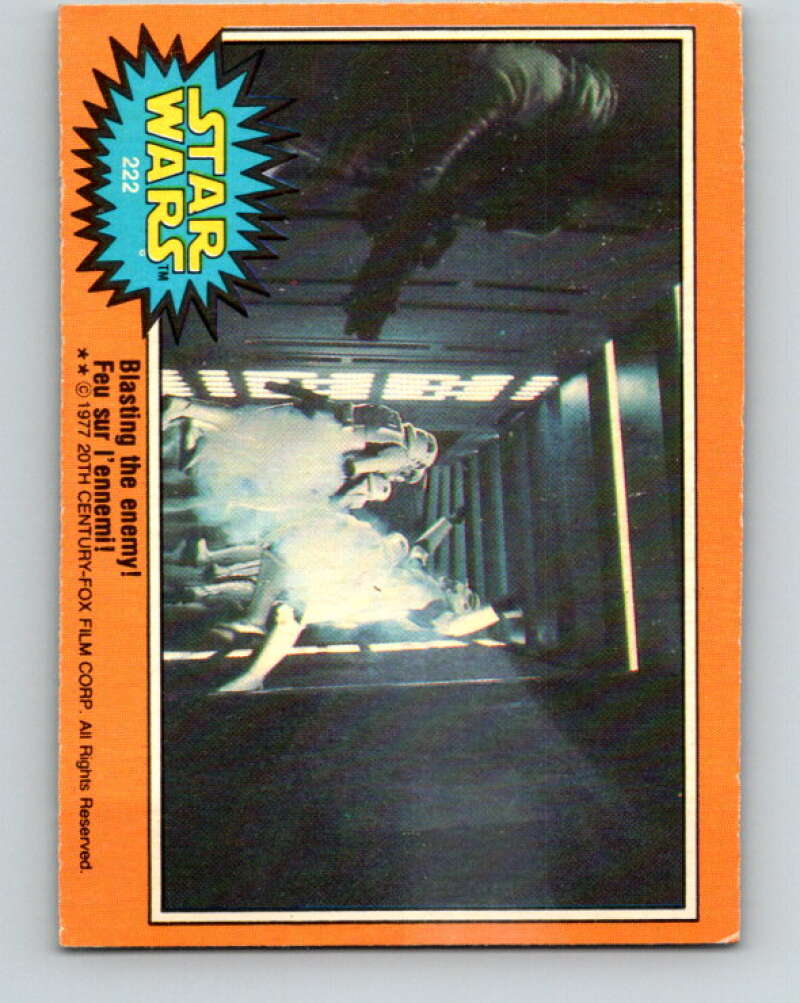 1977 OPC Star Wars #222 Blasting the enemy!   V34549