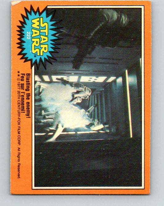 1977 OPC Star Wars #222 Blasting the enemy!   V34550