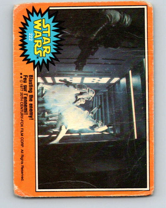 1977 OPC Star Wars #222 Blasting the enemy!   V34551