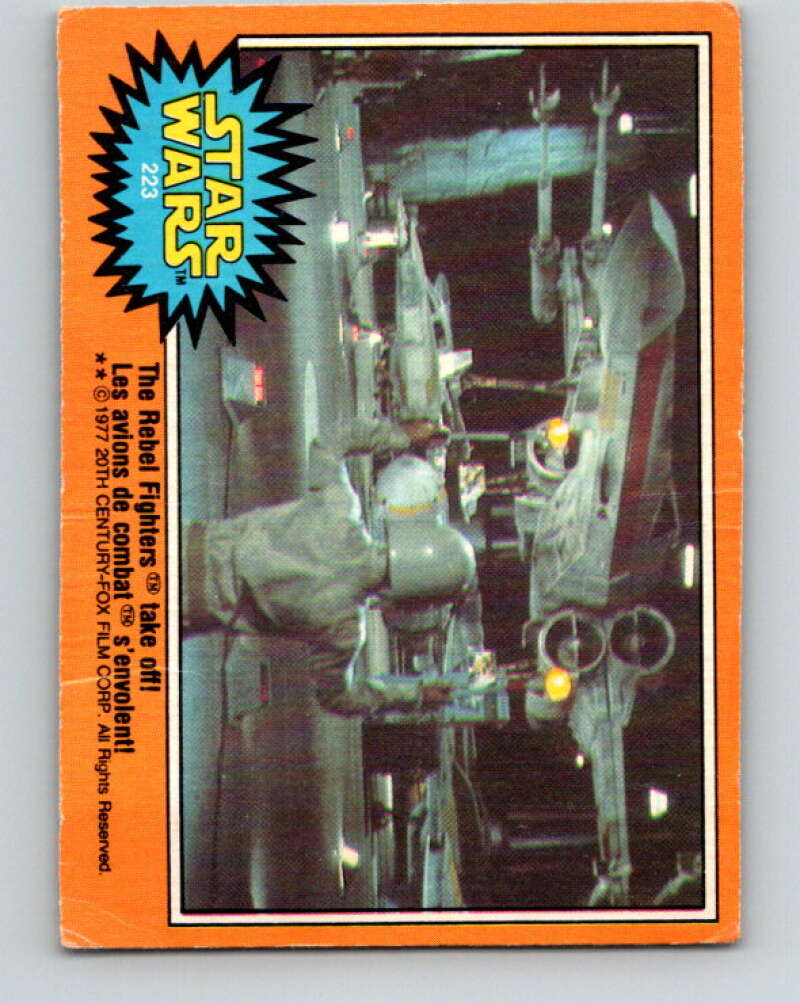 1977 OPC Star Wars #223 The Rebel Fighters take off!   V34552