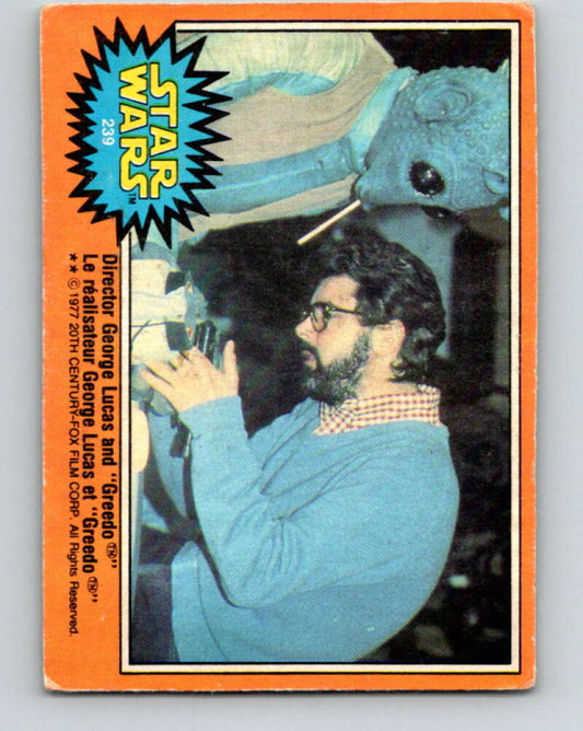 1977 OPC Star Wars #239 Director George Lucas and "Greedo"   V34572
