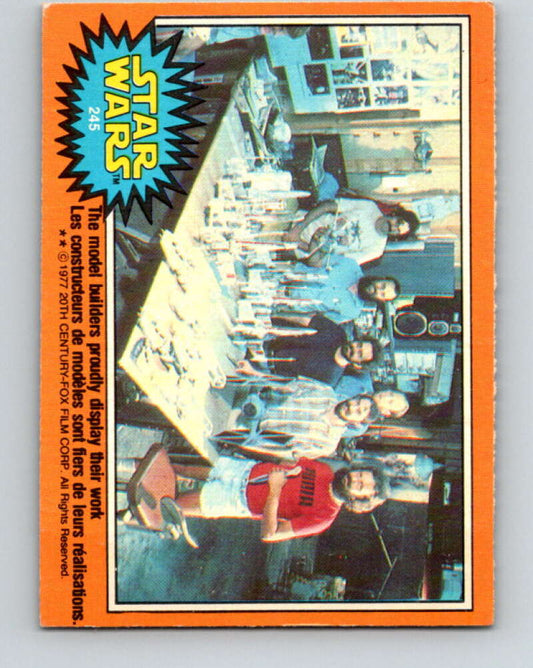 1977 OPC Star Wars #245 The model builders proudly display their work   V34580