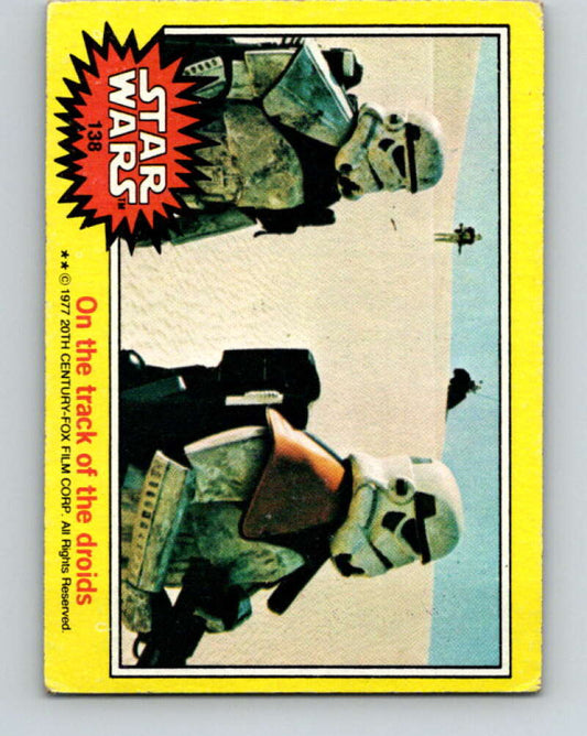 1977 Topps Star Wars #138 On the track of the droids   V34624