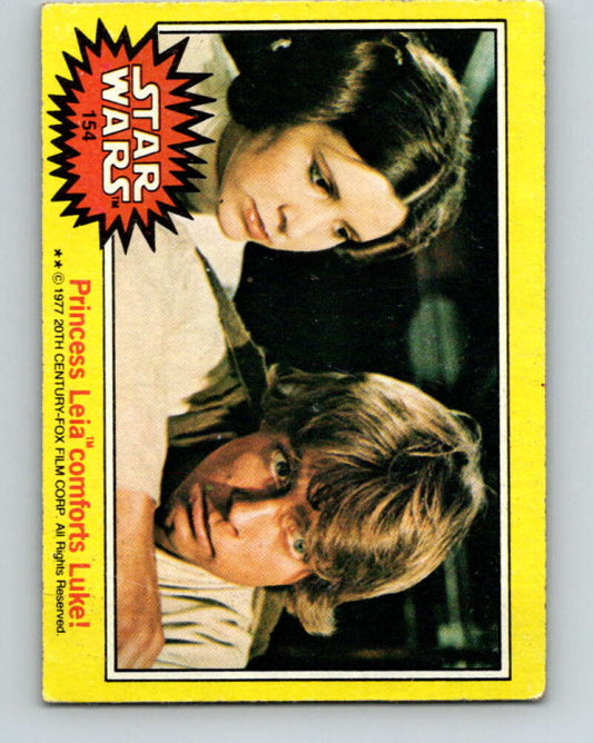 1977 Topps Star Wars #154 Princess Leia comforts Luke!   V34638