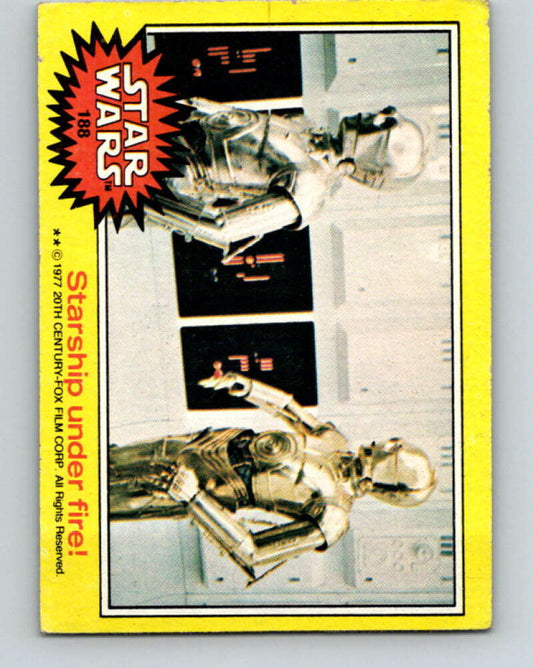 1977 Topps Star Wars #188 hip under fire! Stars   V34672