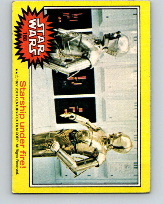 1977 Topps Star Wars #188 hip under fire! Stars   V34673