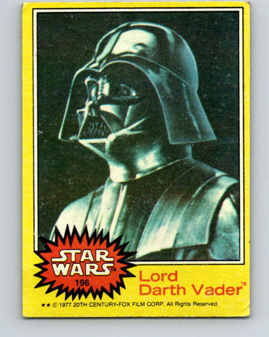 1977 Topps Star Wars #196 Lord Darth Vader   V34683