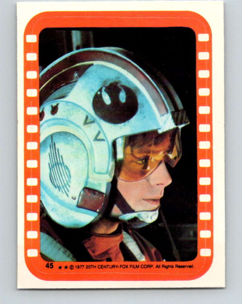 1977 Topps Star Wars Stickers #45 A critical moment Luke Skywalker   V34779