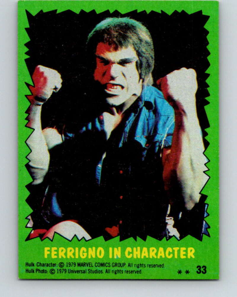 1979 Marvel Incredibale Hulk #33 Ferrigno in Character  V34905