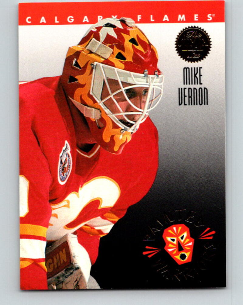 1993-94 Leaf Painted Warriors #7 Mike Vernon Calgary Flames V35138