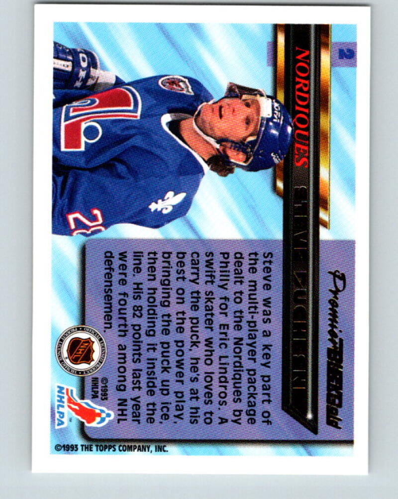 1993-94 Topps Premier Black Gold #2 Steve Duchesne Nordiques V35141