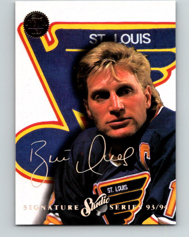 1993-94 Leaf Studio Signature #8 Brett Hull St. Louis Blues V35150
