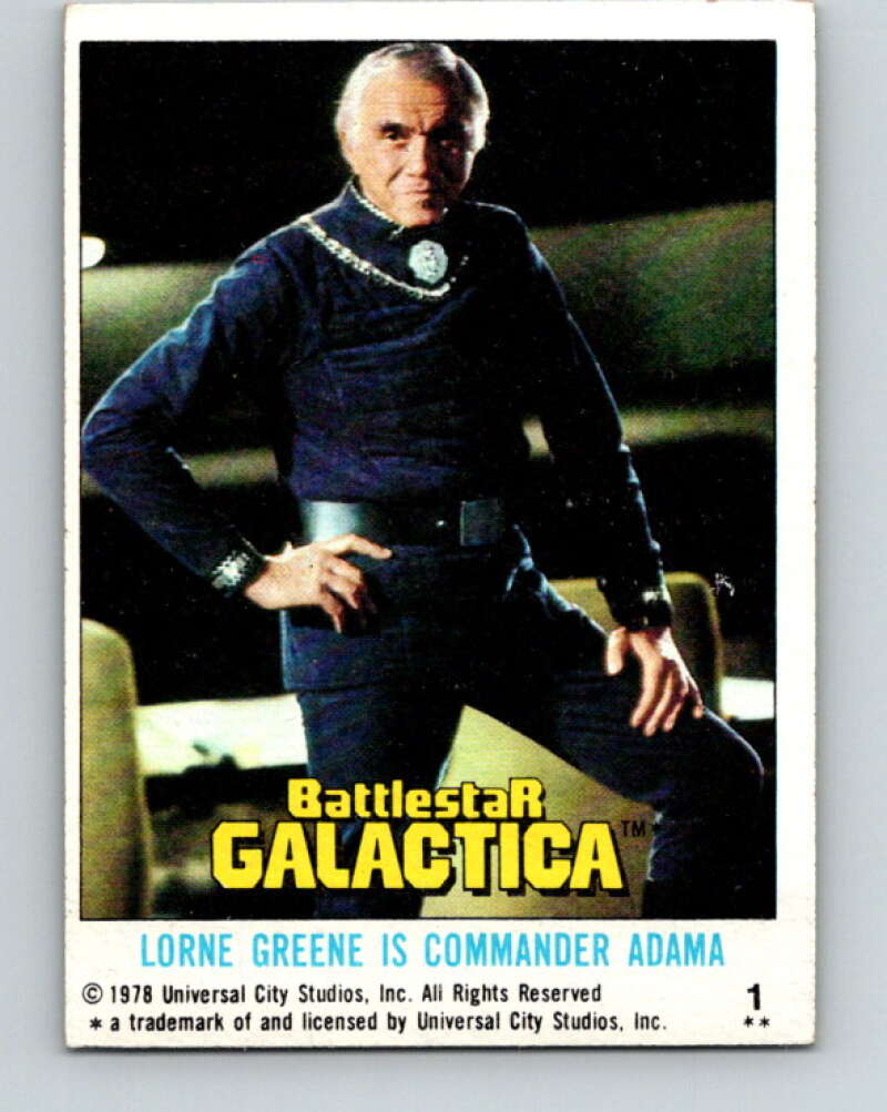 1978 Topps Battlestar Galactica #1 Lorne Green Is Commander Adama   V35200