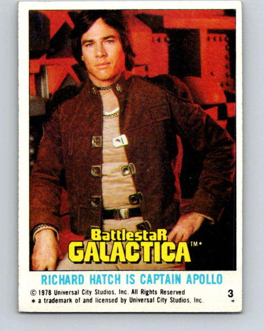 1978 Topps Battlestar Galactica #3 Richard Hatch is Captain Apollo   V35203