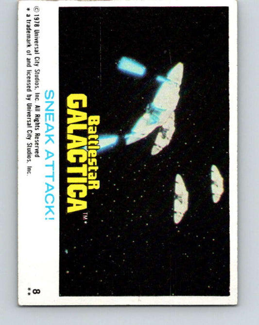 1978 Topps Battlestar Galactica #8 Sneak Attack!   V35215
