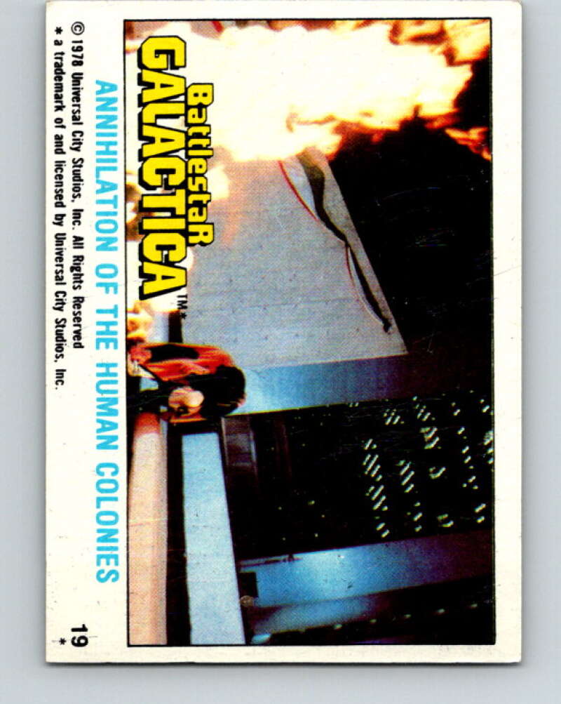 1980 Topps Battlestar Galactica #19 Annihilation Human Colonies   V35239