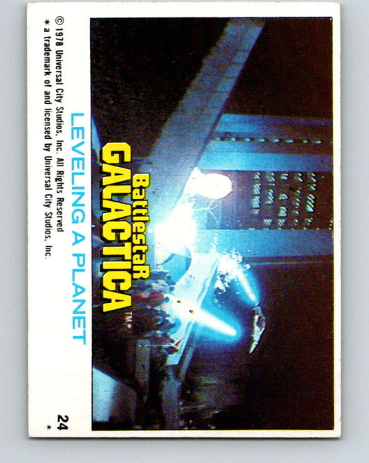 1978 Topps Battlestar Galactica #24 Leveling a Planet   V35249
