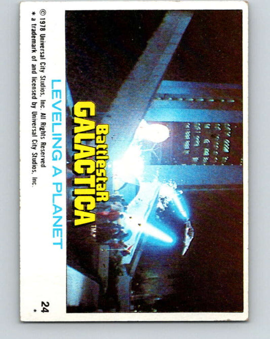 1978 Topps Battlestar Galactica #24 Leveling a Planet   V35250