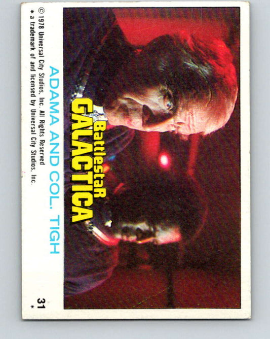 1978 Topps Battlestar Galactica #31 Adama and Col. Tigh   V35263
