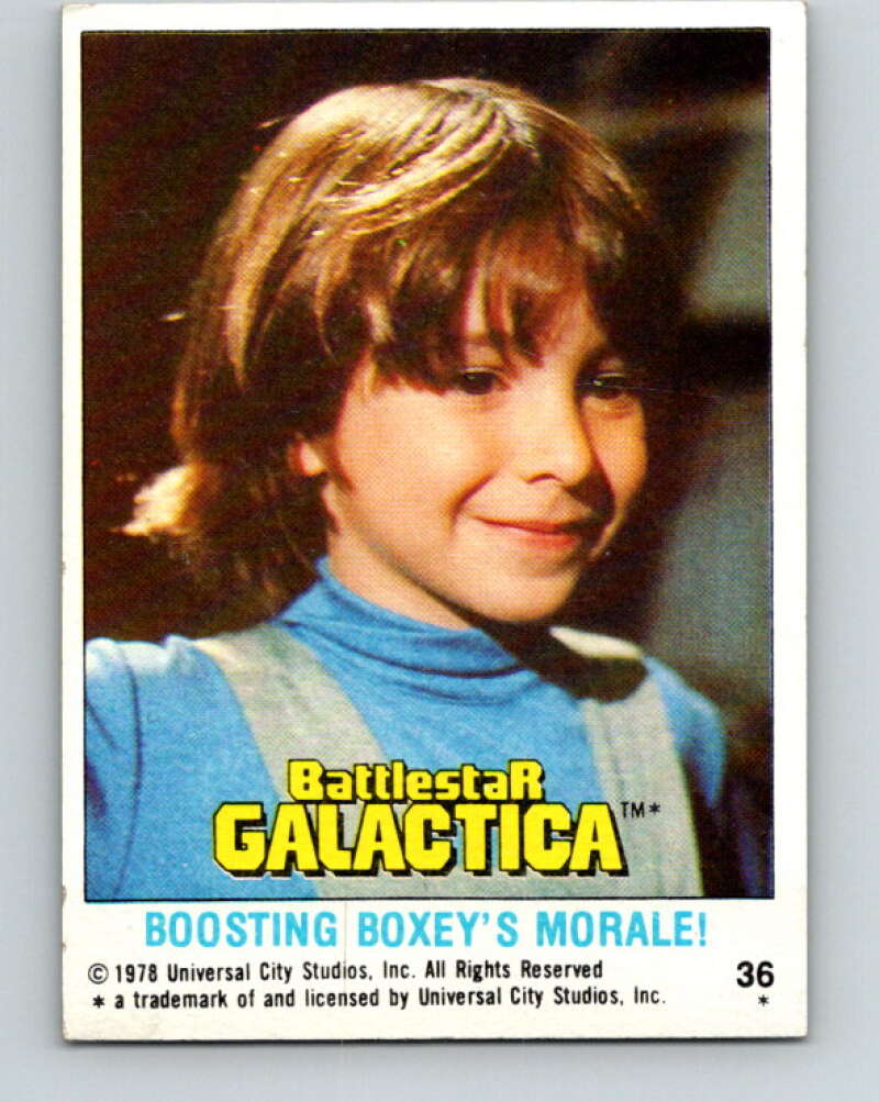 1978 Topps Battlestar Galactica #36 Boosting Boxey's Morale!   V35267