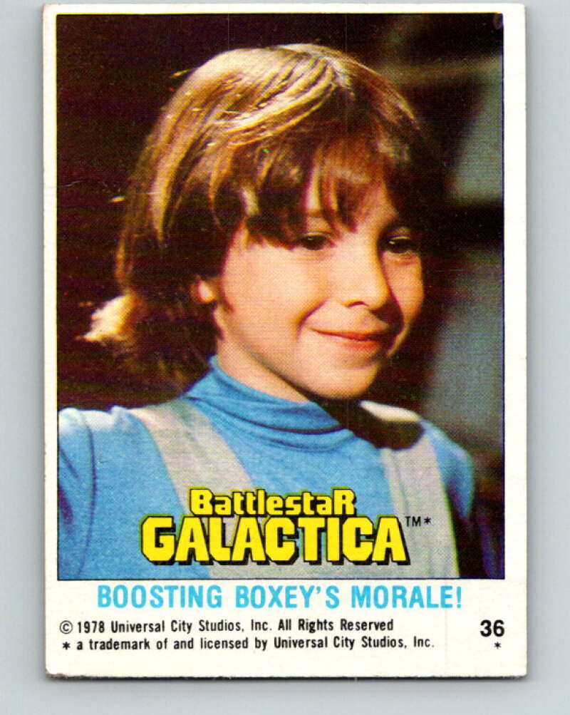 1978 Topps Battlestar Galactica #36 Boosting Boxey's Morale!   V35268