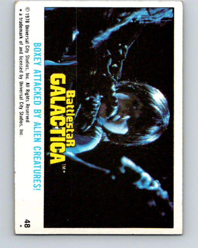 1978 Topps Battlestar Galactica #48 Boxey Attacked By Alien Creatures!   V35293