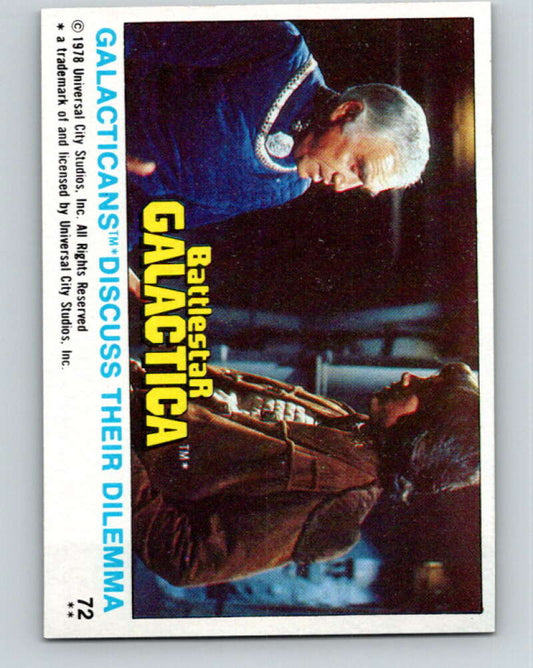 1978 Topps Battlestar Galactica #72 Galacticans Discuss Their Dilemma   V35346