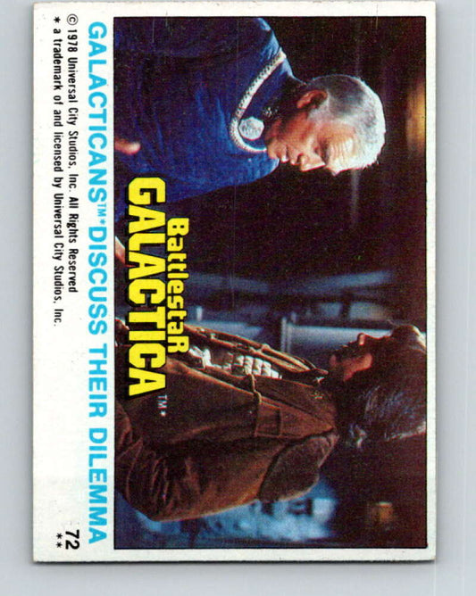 1978 Topps Battlestar Galactica #72 Galacticans Discuss Their Dilemma   V35347