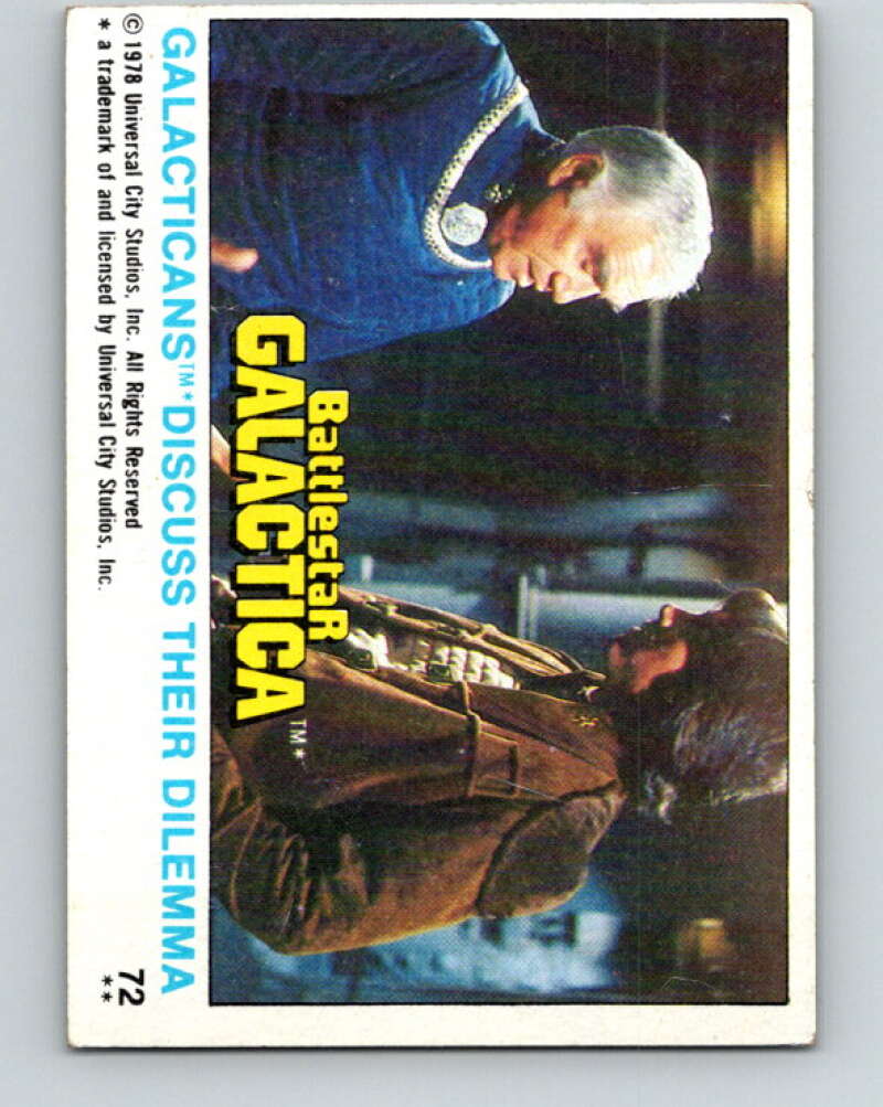 1978 Topps Battlestar Galactica #72 Galacticans Discuss Their Dilemma   V35348