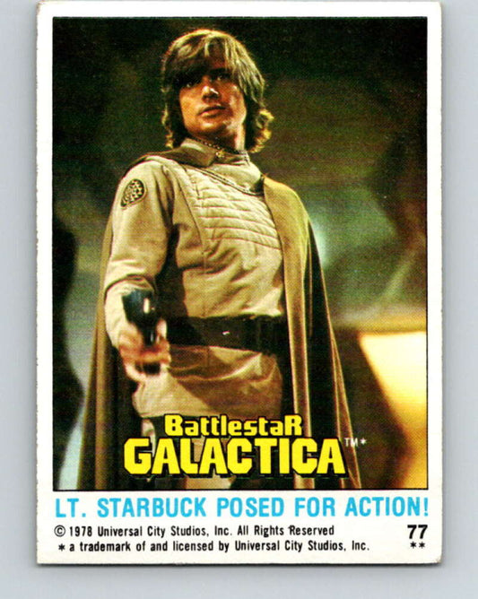 1978 Topps Battlestar Galactica #77 Lt. Starbuck Posed for Action!   V35356