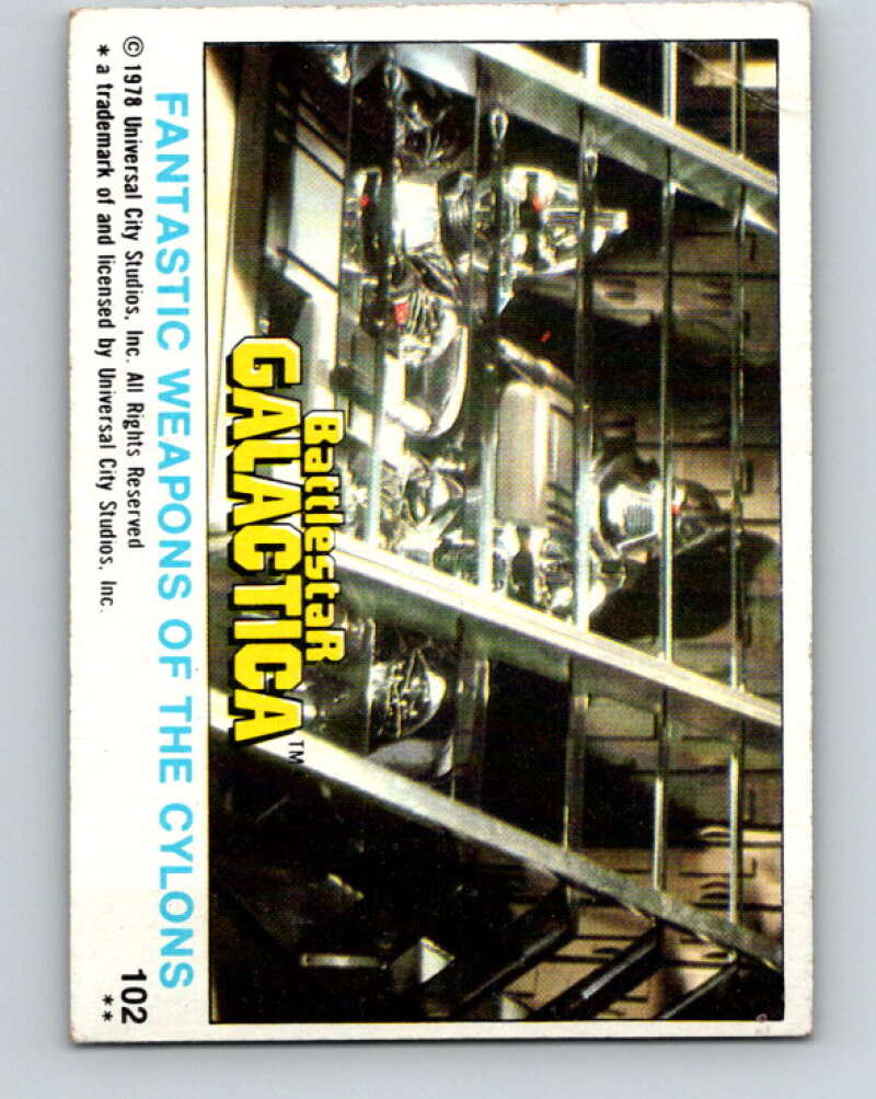 1978 Topps Battlestar Galactica #102 Fantastic Weapons of the Cylons   V35408