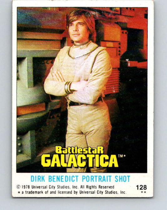 1978 Topps Battlestar Galactica #128 Dirk Benedict Portrait Shot   V35449