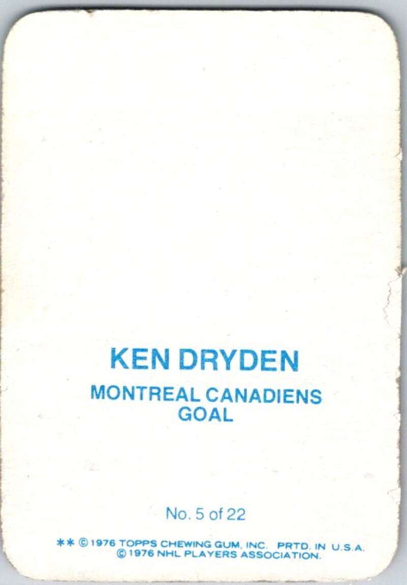 1976-77 Topps Glossy  #5 Ken Dryden  Montreal Canadiens  V35192