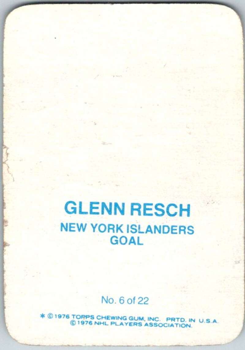 1976-77 Topps Glossy  #6 Glenn Resch  New York Islanders  V35195