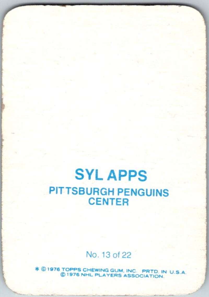 1976-77 Topps Glossy  #13 Syl Apps Jr.  Pittsburgh Penguins  V35470