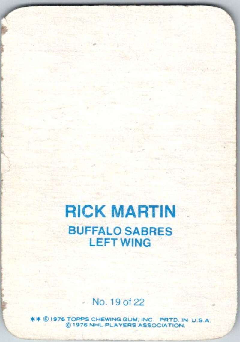 1976-77 Topps Glossy  #19 Rick Martin  Buffalo Sabres  V35485