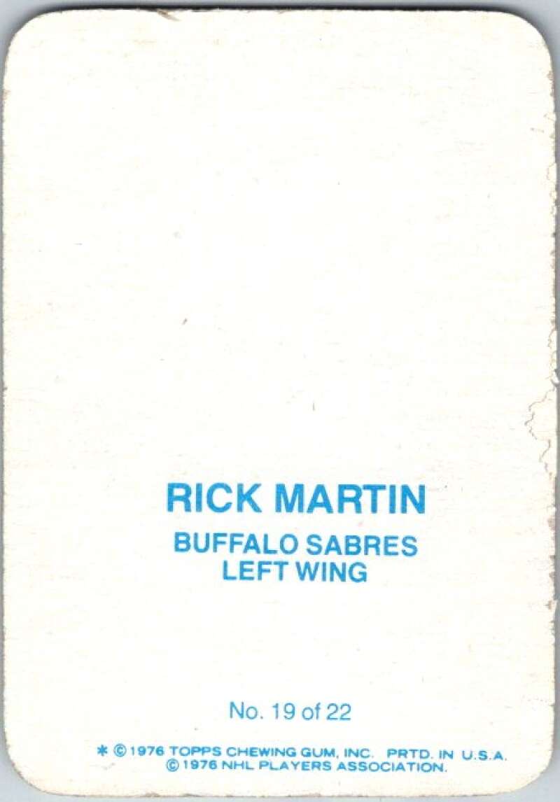 1976-77 Topps Glossy  #19 Rick Martin  Buffalo Sabres  V35486