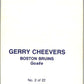 1977-78 O-Pee-Chee Glossy #2 Gerry Cheevers, Boston Bruins  V35502