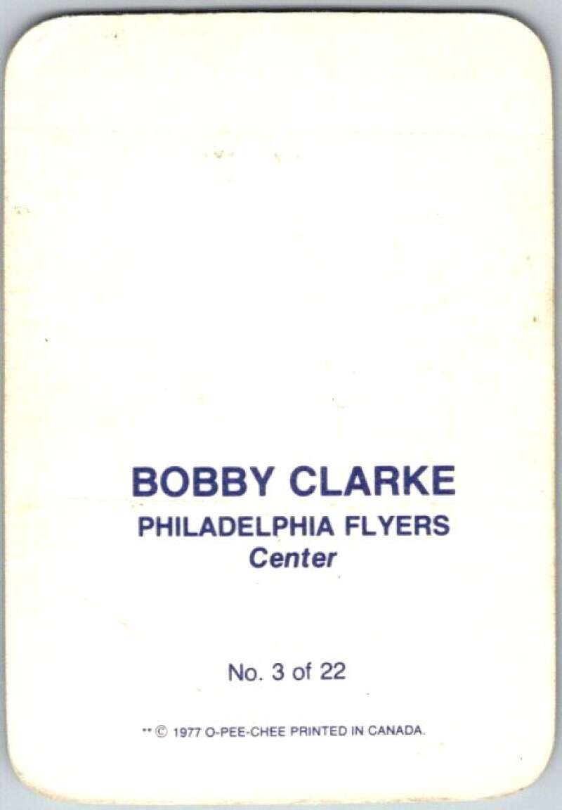 1977-78 O-Pee-Chee Glossy #3 Bobby Clarke, Philadelphia Flyers  V35506