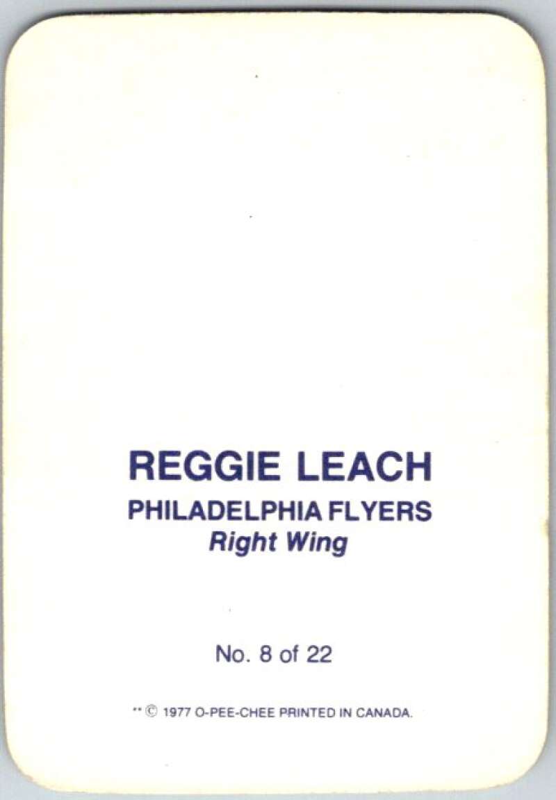 1977-78 O-Pee-Chee Glossy #8 Reggie Leach,  Philadelphia Flyers  V35540