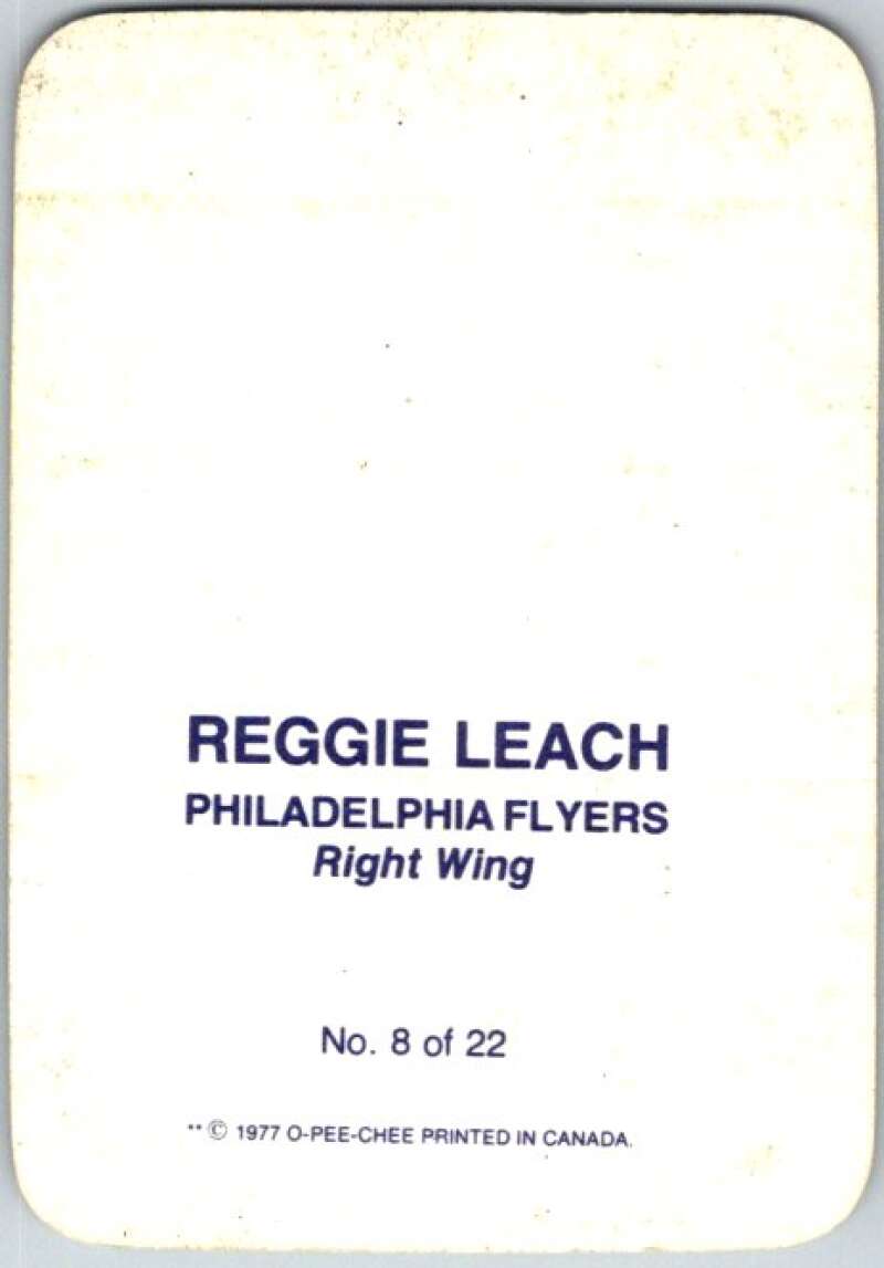 1977-78 O-Pee-Chee Glossy #8 Reggie Leach,  Philadelphia Flyers  V35542